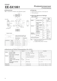 EE-SX1061 Datasheet Cover
