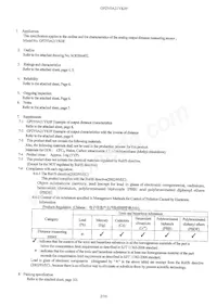 GP2Y0A21YK0F Datasheet Page 3