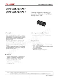 GP2Y0A60SZ0F Datasheet Cover