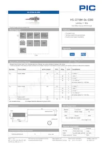 HS-2210M-04-0300 데이터 시트 표지