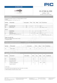 HS-2210M-04-0300 Datasheet Pagina 2