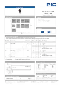 HS-3511-02-0300 Datasheet Cover