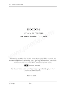 ISOCON-6 Datasheet Cover