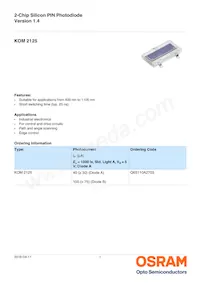 KOM 2125-Z Datasheet Cover