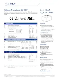 LV 25-P Datasheet Cover