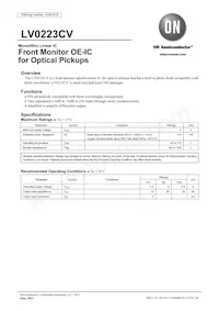 LV0223CV-TLM-H Datasheet Cover