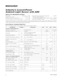 MAX44009EDT+ Datasheet Page 2