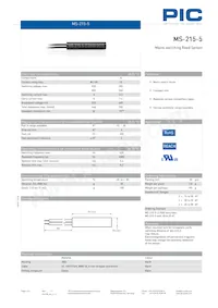 MS-215-5-4-0500 Datasheet Cover