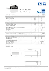 MS-320-3-1-0500 Datasheet Cover