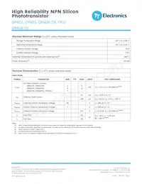 OP602TXV Datasheet Page 2