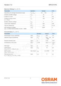 SFH 314 FA-2/3 Datasheet Page 2