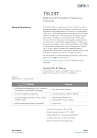 TSL237SM-LF Datasheet Cover