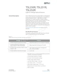 TSL252RSM-LF數據表 封面