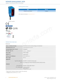 WTB16P-1H161120A00 Datasheet Pagina 2