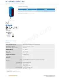 WTB26P-1H161120A00 Datasheet Pagina 2