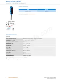 WTB2S-2P3251 Datasheet Pagina 2