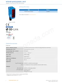 WTS16P-1H161120A00 Datasheet Page 2