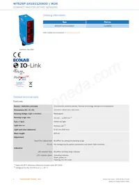 WTS26P-1H161120A00 Datasheet Pagina 2