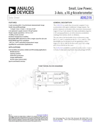 ADXL316WBCSZ-RL7 Datasheet Copertura