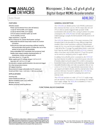 ADXL362WBCCZ-RL Datasheet Cover