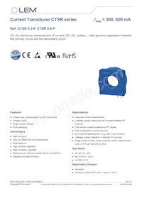 CTSR 0.6-P Datenblatt Cover