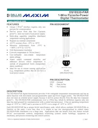 DS18S20-PAR+T&R Datasheet Cover