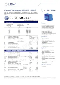 HASS 600-S Datasheet Cover