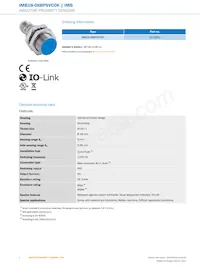 IMB18-08BPSVC0K Datasheet Pagina 2