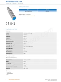 IME18-05BPSZC0S Datasheet Pagina 2