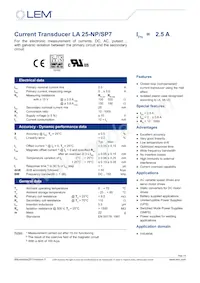 LA 25NP/SP7 Datasheet Cover