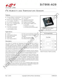 SI7006-A20-IMR Datasheet Cover
