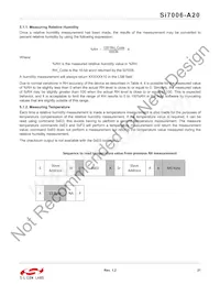 SI7006-A20-IMR Datasheet Page 21