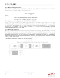 SI7020-A20-YM1R Datasheet Page 22