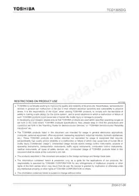 TCD1305DG(8Z Datasheet Pagina 14