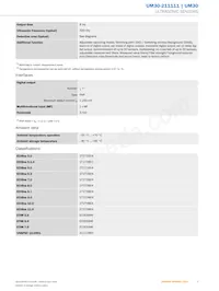 UM30-211111 Datasheet Pagina 3