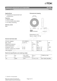 B57150K1242J000 Datasheet Pagina 2