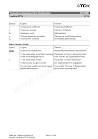 B57150K1242J000 Datasheet Pagina 17