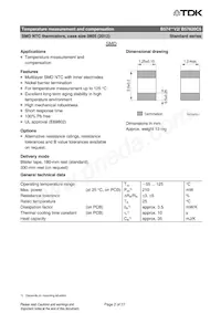 B57620C5223J062 Datasheet Page 2