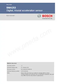 BMA253 Datasheet Cover