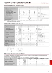 G3VM-101QR1(TR05) Datasheet Page 2