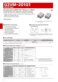 G3VM-201G1 Datasheet Cover