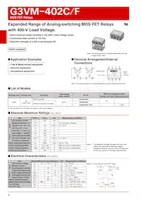 G3VM-402F(TR) Datasheet Cover