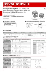 G3VM-61E1(TR) Datasheet Cover