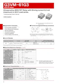 G3VM-61G3(TR) Datasheet Cover