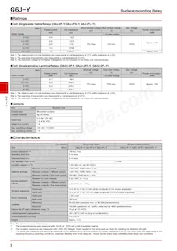 G6JU-2FL-Y-TR DC24 Datasheet Page 2