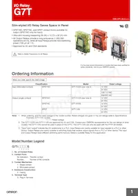 G7T-1122S AC200/220 Datasheet Cover