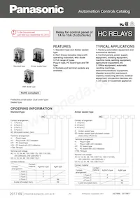 HC4ED-PL-DC6V Datasheet Cover