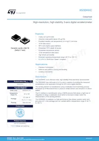 IIS3DHHCTR Datasheet Cover