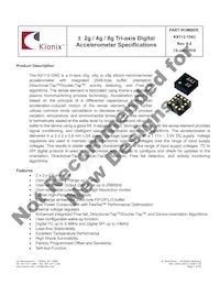 KX112-1042-SR Datasheet Cover