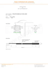 TT02-PT1000B-1D-T105-1500 Datenblatt Cover